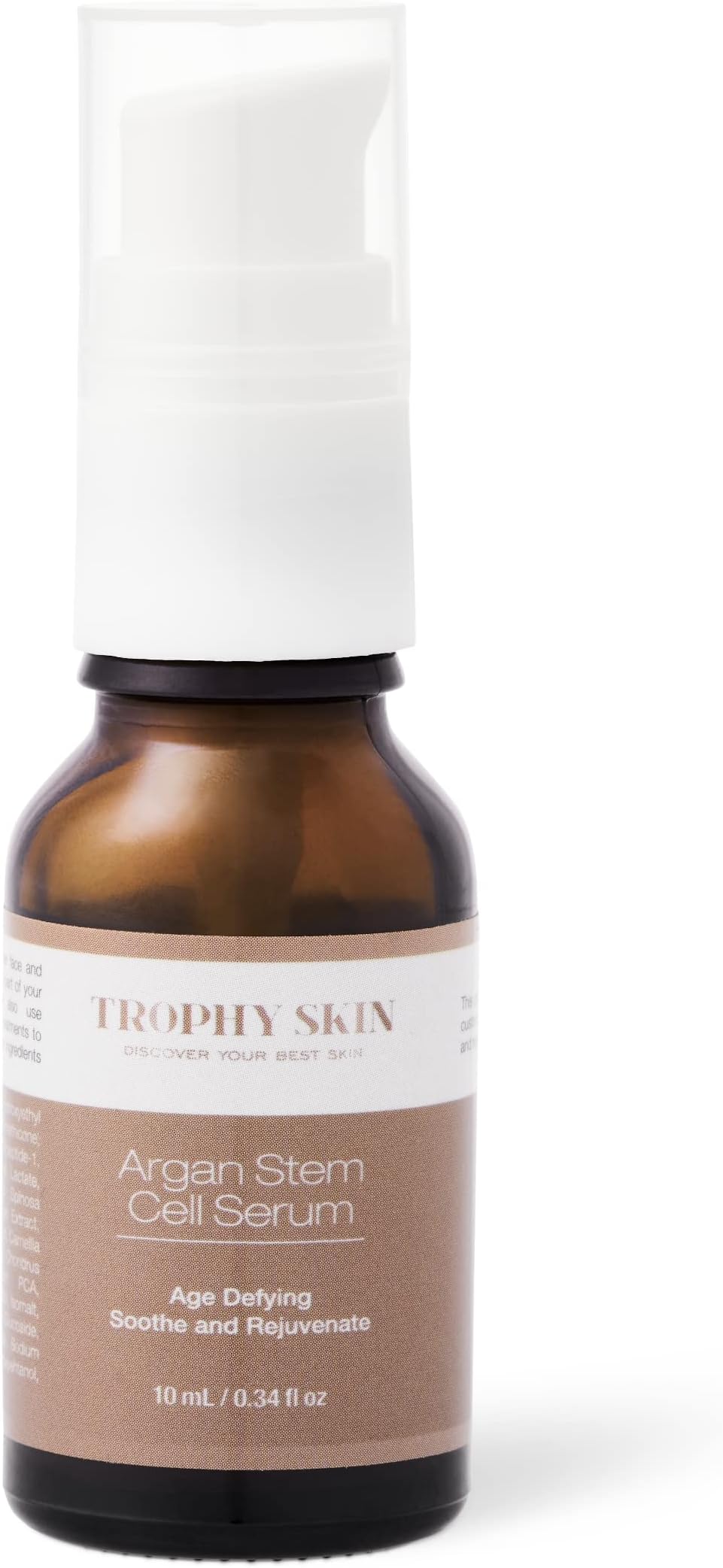 Trophy Skin Argan Stem Cell Serum - Topical Age-Defying Skin Hydrator with Hyaluronic Acid and Argan Oil to Soothe, Nourish, and Rejuvenate Face for Moisturized and Glowing Skin - 10 mL