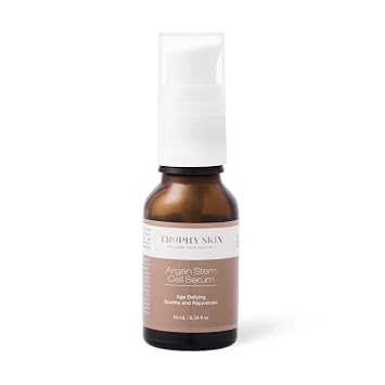 Trophy Skin Argan Stem Cell Serum - Topical Age-Defying Skin Hydrator with Hyaluronic Acid and Argan Oil to Soothe, Nourish, and Rejuvenate Face for Moisturized and Glowing Skin - 10 mL
