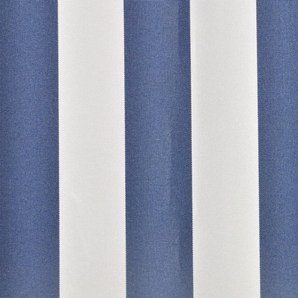 puraday Tissu de rechange pour store 6 x 3 m Revêtement de store Bleu et blanc Tissu de store imperméable en polyester avec revêtement PU