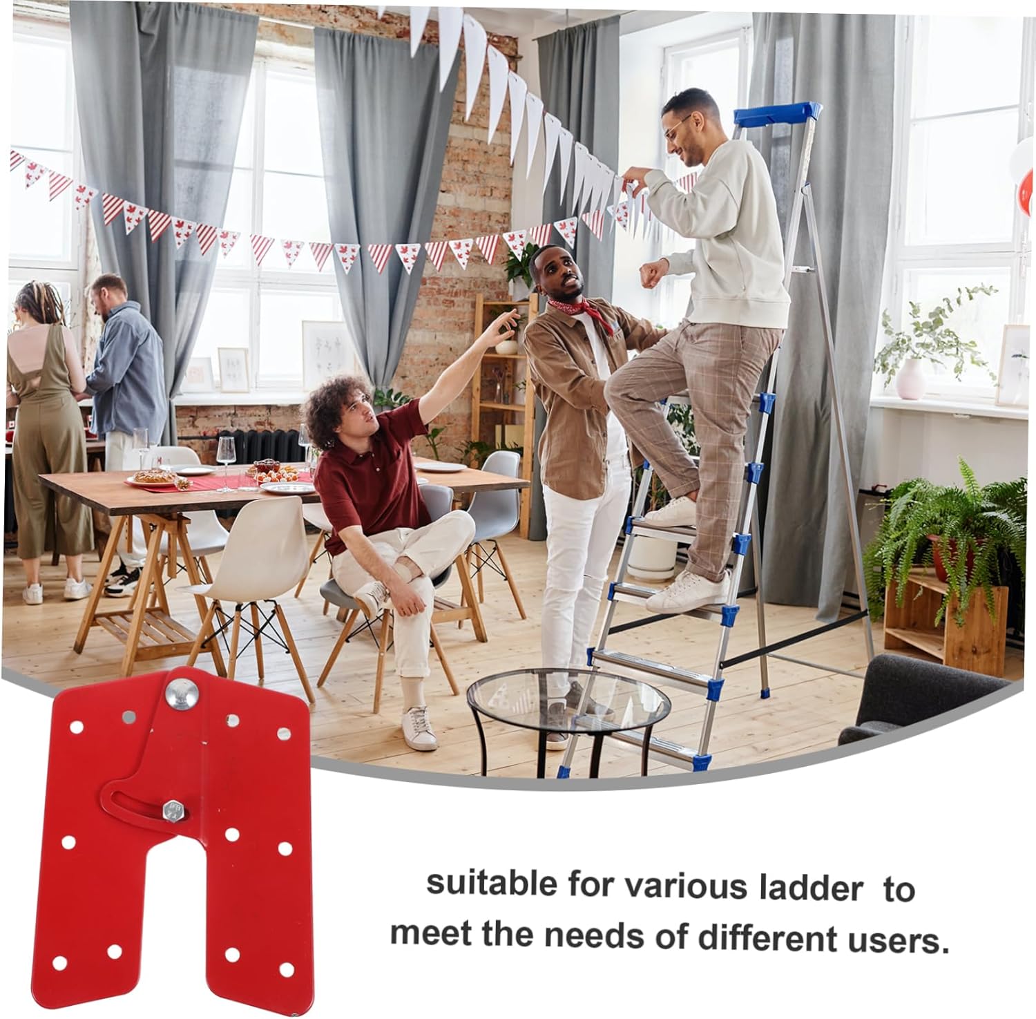 LIFKOME 2pcs Elevator Hinge Attic Ladder Hinge Attachment Ladder Tie Rod Folding Hangers Attic Stairs Parts