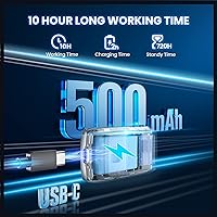 Vista 5 de Eyoyo Escáner de código QR con pantalla LCD, mini escáner de código de barras Bluetooth portátil, escáner de código de barras de libro inalámbrico