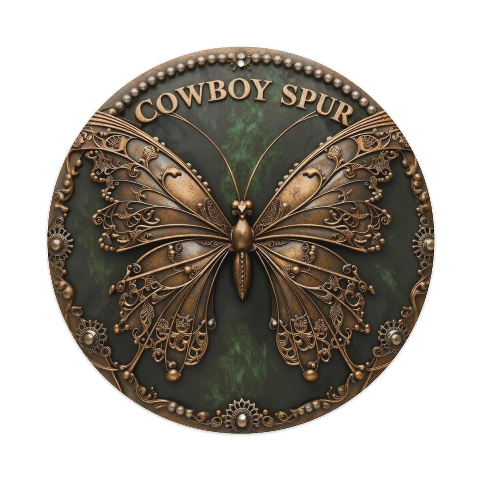 Cowboy Spur Western Metal Art Metal Tin Sign Plaque