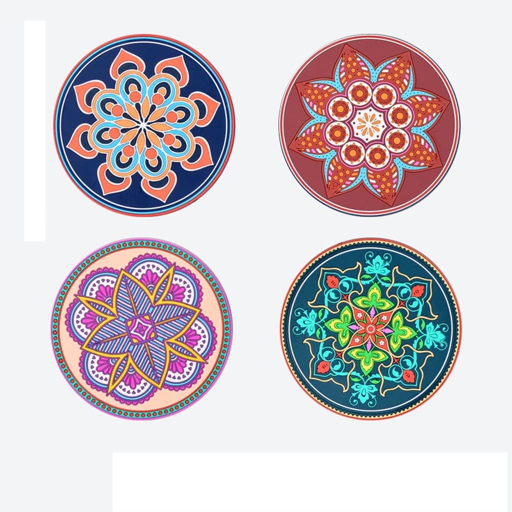 Heat Insulation Non-Slip Coffee Table Cup Mats Pad Placemat Coaster Kitchen Accessories(D)