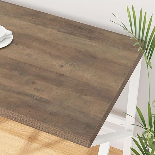 Miniatura 38 de HSH Escritorio gris para computadora, escritorio industrial de madera y metal para oficina en casa, escritorio rústico para computadora portátil