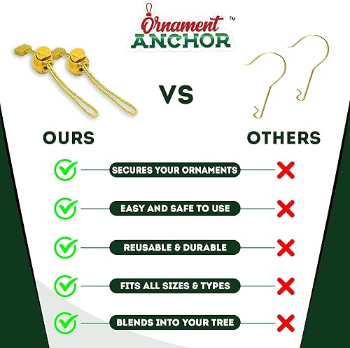 Miniatura 4 de ORNAMENT ANCHOR Ganchos de adorno para colgar decoraciones de Navidad, ganchos antideslizantes para Navidad, ganchos resistentes para colgar adornos