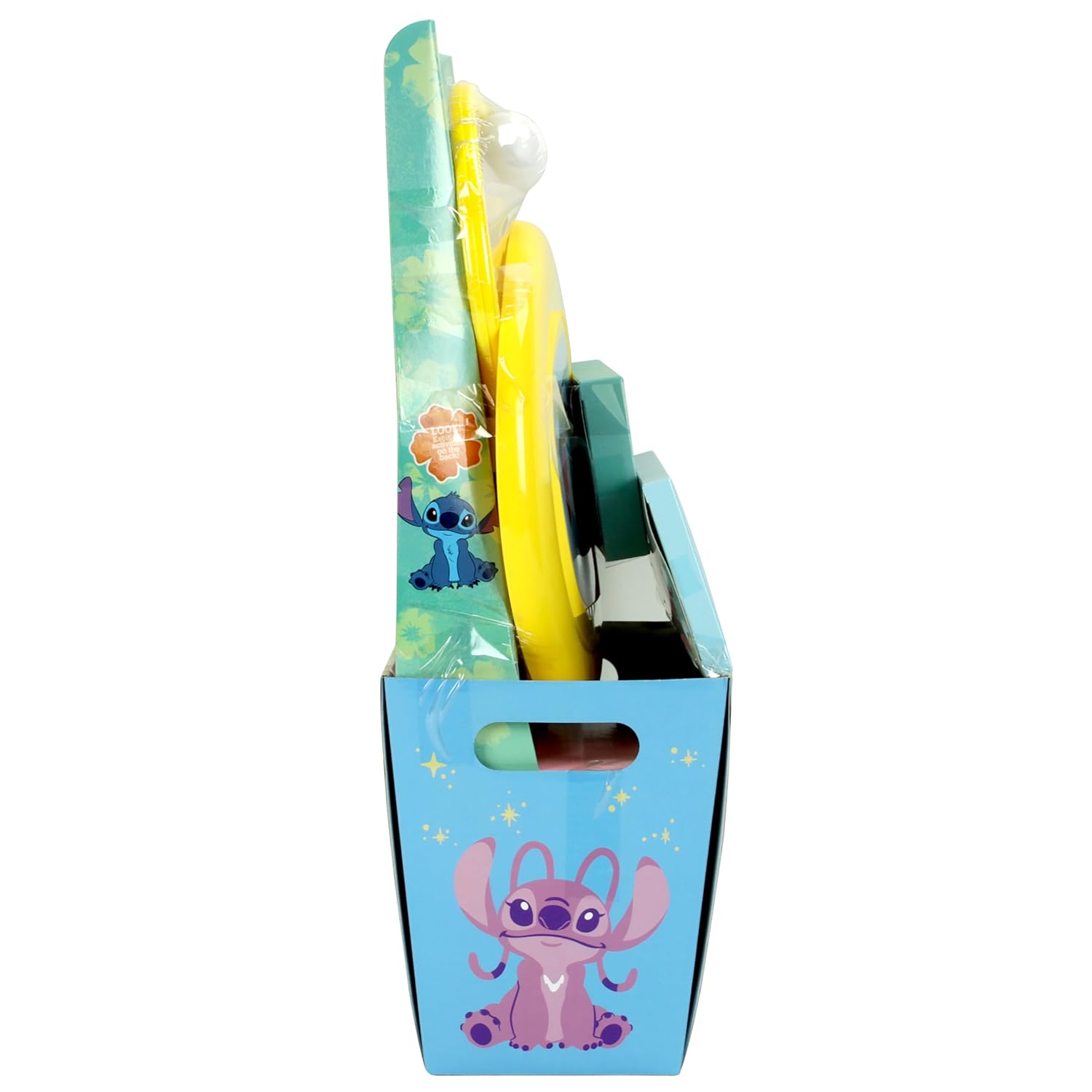 Frankford Disney's Stitch Pre-filled Easter Basket with Games and Activities, Jelly Beans, and Smarties Candy