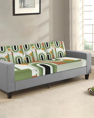 Miniatura 9 de Prime Leader Fundas de cojín para sofá, fundas elásticas para sofá, diseño de suroeste, bohemio, geométrico, tribal, multicolor, para perros,