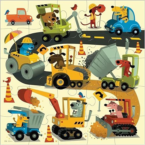 Miniatura 4 de El juego de libros de construcción Little Excavator incluye tapa dura de Anna Dewdney, juguete de peluche MerryMakers, rompecabezas de sitio de