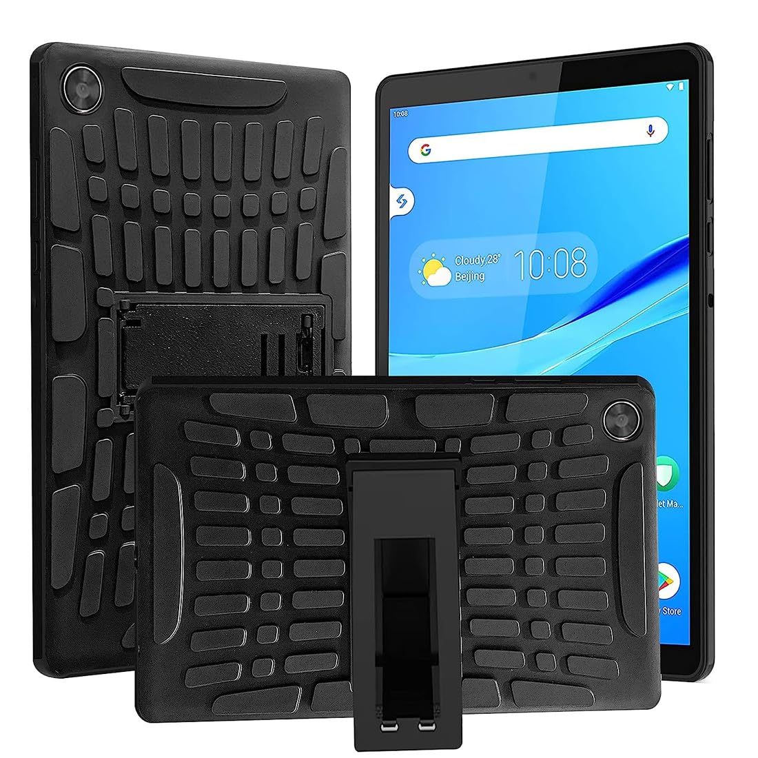 Zaoma Defender Stand Back Case Cover Compatible for Lenovo Tab M8 HD 2nd Gen/Tab M8 HD 3rd Gen 8 inch (Matte Black) (B0C8NHQKD1) Amazon Price History, Amazon Price Tracker