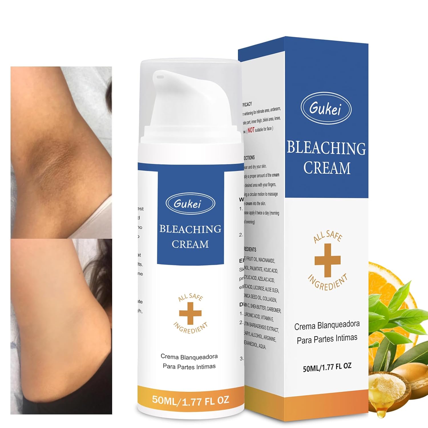 Intimate Areas Skin Lightening Bleaching Cream for Body Sensitive Intimate Area, Private Parts, Underarm, Knees, Elbows, Inner Thigh, Bikini Areas,Skin Whitening Cream Dark Spot Remover. - Image 7