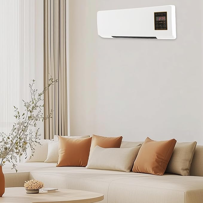 Calefactor Eléctrico de Pared 1400W PTC con Termostato y Control Remoto miniatura 6