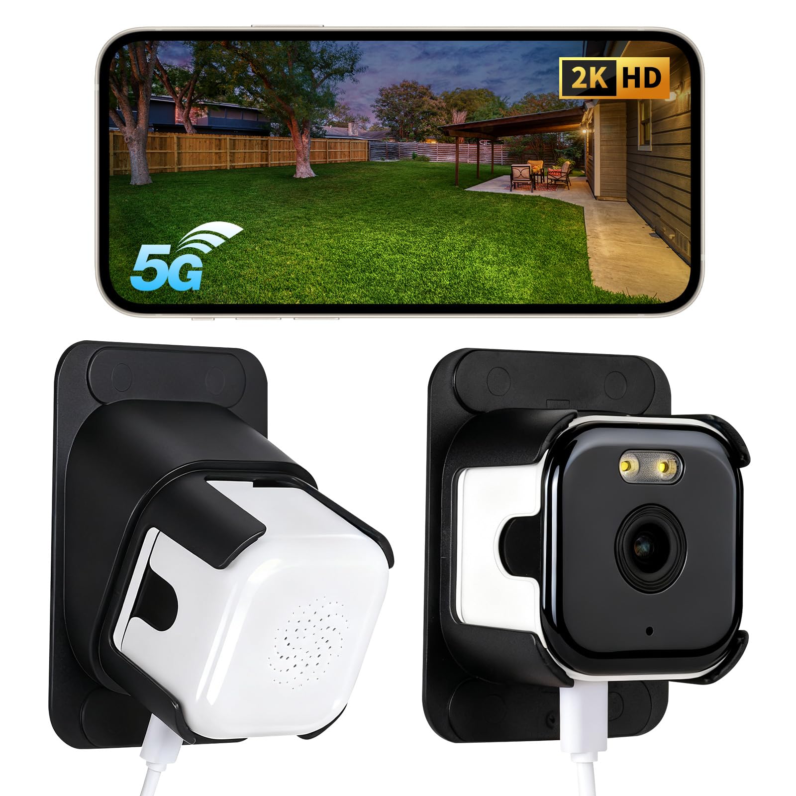 WeChip Window Camera 3MP 2K - Indoor Security Camera for Looking Outside, 2.4GHz & 5GHz WiFi Safeview Window Security Camera with AI Color Night Vision, Person & Motion Detection,24/7 Recording