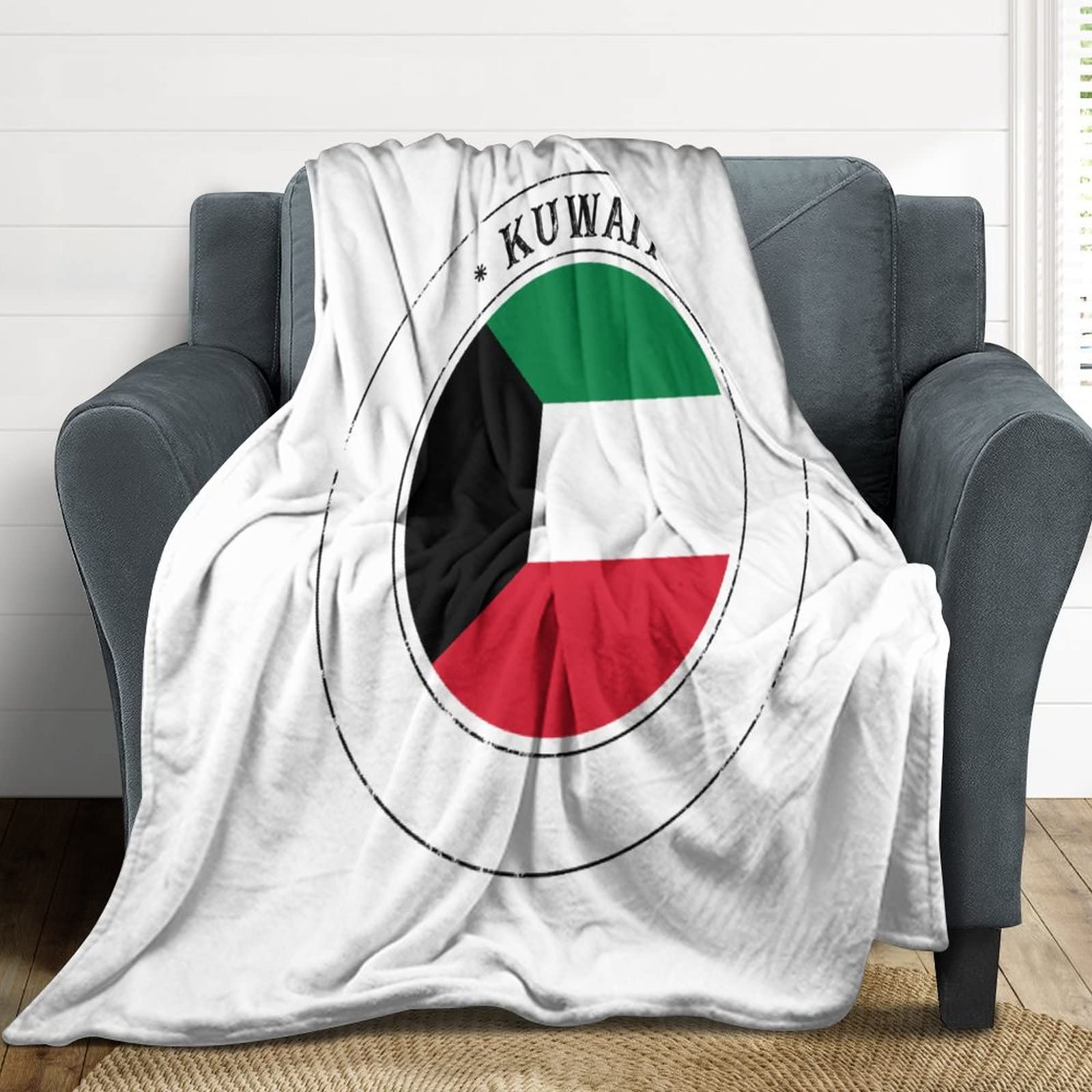 Couverture Koweït en flanelle polaire douce pour canapé et lit 178x203cm