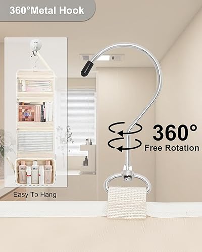 Miniatura 35 de Neceser colgante de viaje para hombres y mujeres, kit de viaje, bolsa de afeitar, impermeable, organizador de maquillaje para baño, ducha, azul