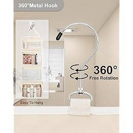 Relavel Travel Hanging Toiletry Bag for Women, Large Capacity Wash Bag with 360 degree Rotation Hanging Hook, Portable Toiletries Makeup Organizer Storage for Daily Use, Trip, Camping - Green Plaid