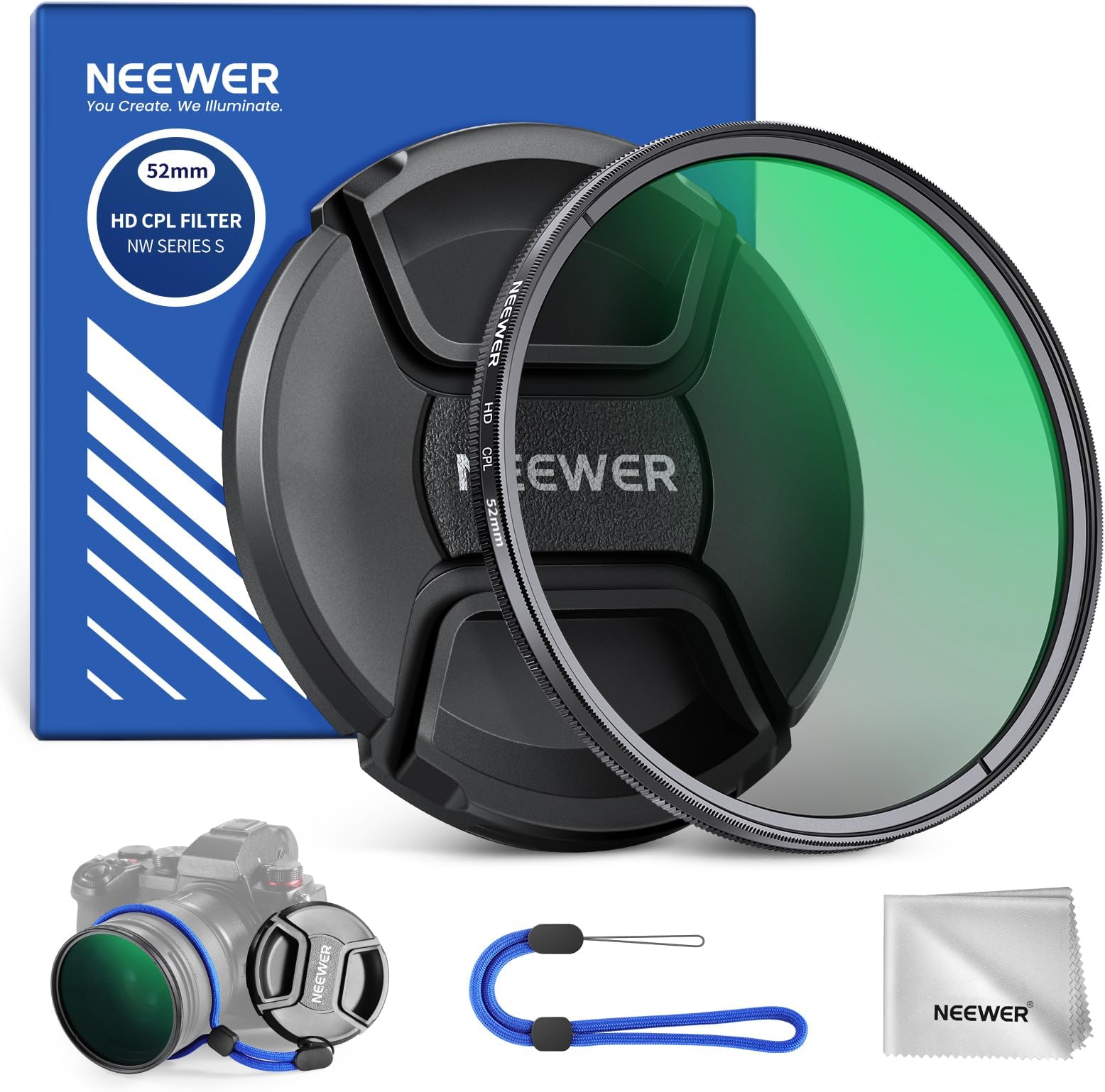 Amazon.com : Tiffen 52CP Slim 52mm Circular Polarizer Filter for Camera ...