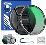 Filtre CPL NEEWER 58mm avec capuchon d'objectif, filtre polarisant circulaire ultra fin, revêtement nano, verre optique HD pour objectif d'appareil photo, réduit les reflets et l'éblouissement, augmente le contraste