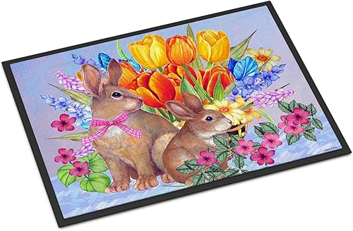 Miniatura 297 de Caroline's Treasures PJC1117JMAT - Felpudo para puerta delantera de 24 x 36 pulgadas, tapete antideslizante lavable de pelo bajo, 24 x 36 pulgadas