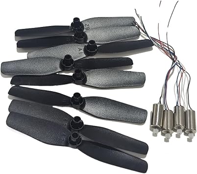 Drone Parts CW CCW Engine Motors 4PCS + Blade Propeller 8PCS for SYMA X9 RC Car Drone Parts Maple Leaf Wing Fan Motor