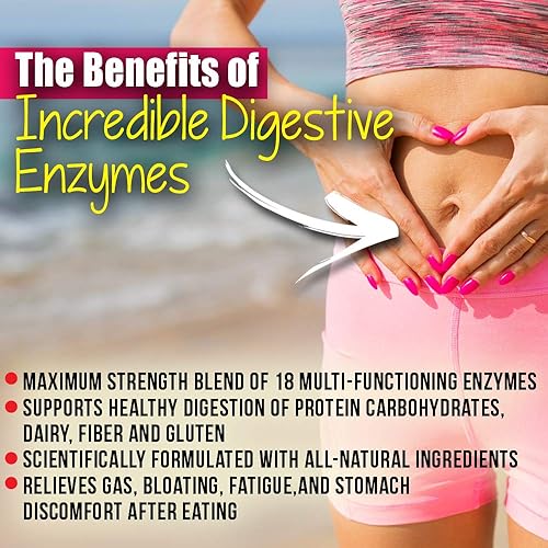 Miniatura 4 de Stonehenge Health Enzimas digestivas increíbles - 18 enzimas a base de plantas - lipasa, lactasa, proteasa, amilasa, bromelina para gas, hinchazón,