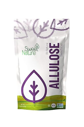 Sweet Nature Edulcorante de alulosa, sin gluten ni azúcar, cero carbohidratos netos, sin OMG, kosher, apto para dieta keto (14 onzas)