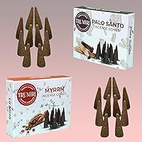 Vista 294 de TRUMIRI Incense Cones - Combo Pack of 20 Cone Incense - 10 Nag Champa + 10 Palo Santo - Insence Cones - Incense Cones Scented - Cone Incense Scents