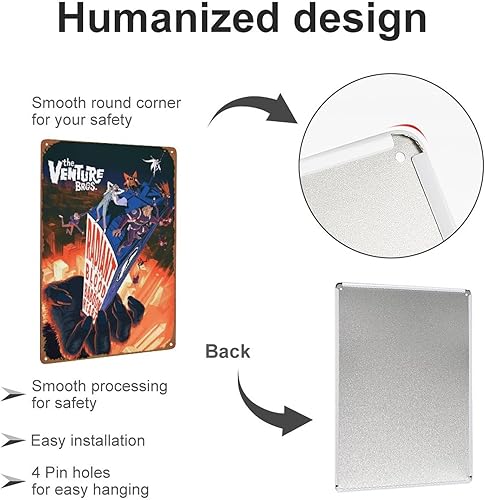 Miniatura 3 de The Venture Bros. Radiant Is the Blood of the Baboon Heart Película Poster Retro Metal Tin Sign Halloween Cartel de hojalata de Halloween, cueva,