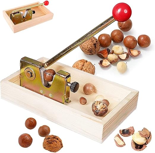 Pecan Nut Crackers, Macadamia Nut Cracker Heavy Duty Tool, Adjustable