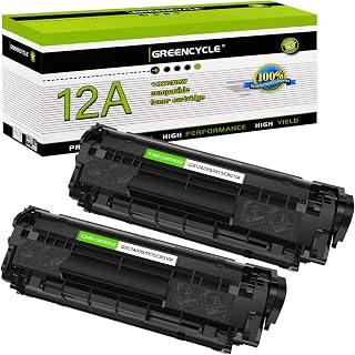 greencycle 2 PK Toner Cartridge Replacement for HP 12A Q2612A (Black) Laserjet 1010 1012 1018 1020 Printer