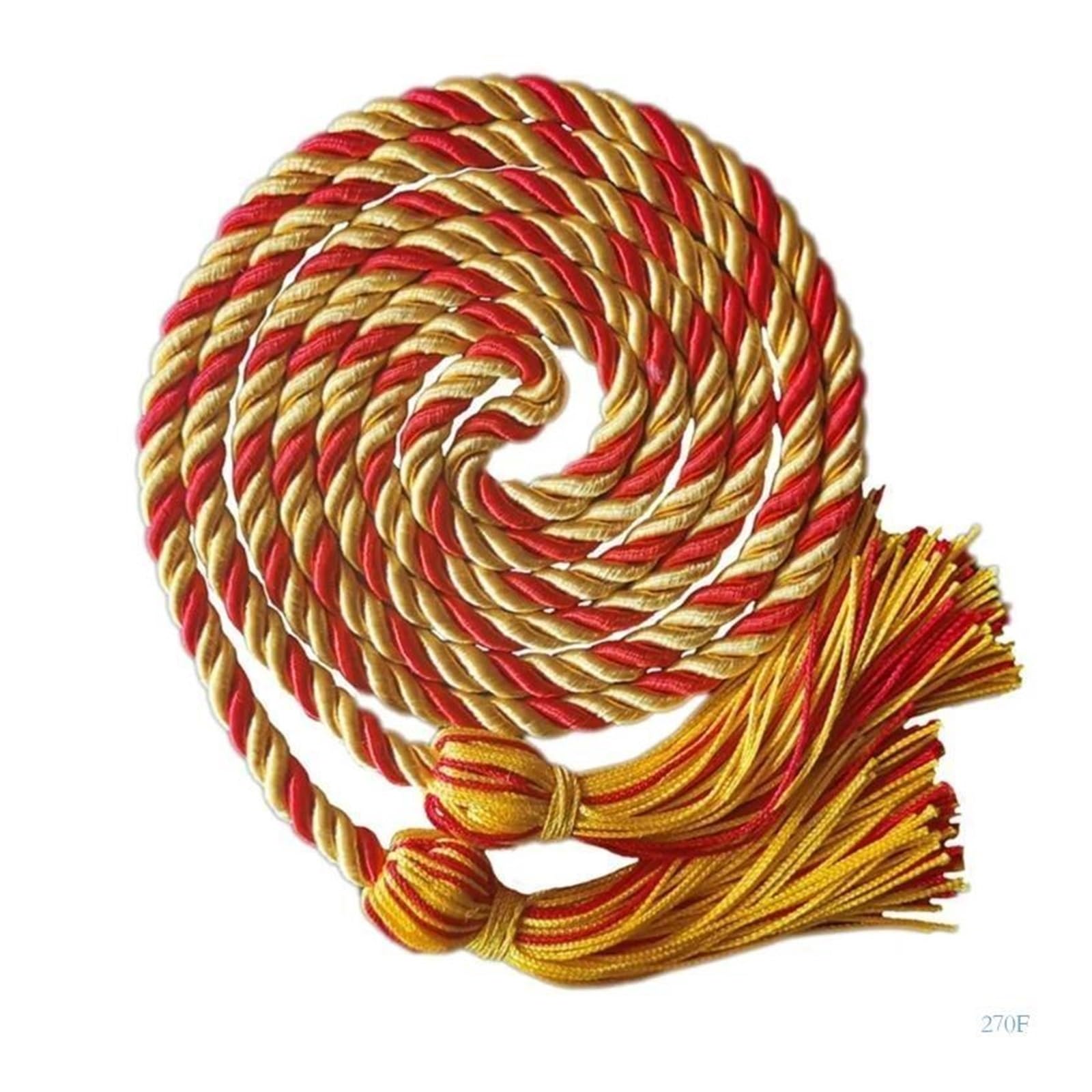 Tassel Graduation 10Pcs Graduation Honor Cords with Matching Tassels, Decorative Grad Cord Tassels for College Graduation Ceremony for Graduate Ceremonies and Memorials(Gold x red)