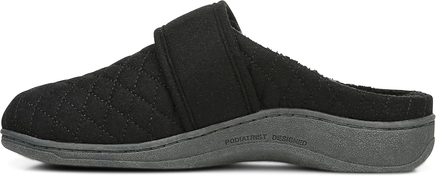 Amazon Vionic レディース Indulge Carlin フランネルミュールスリッパ 快適なスパハウススリッパ 3ゾーン