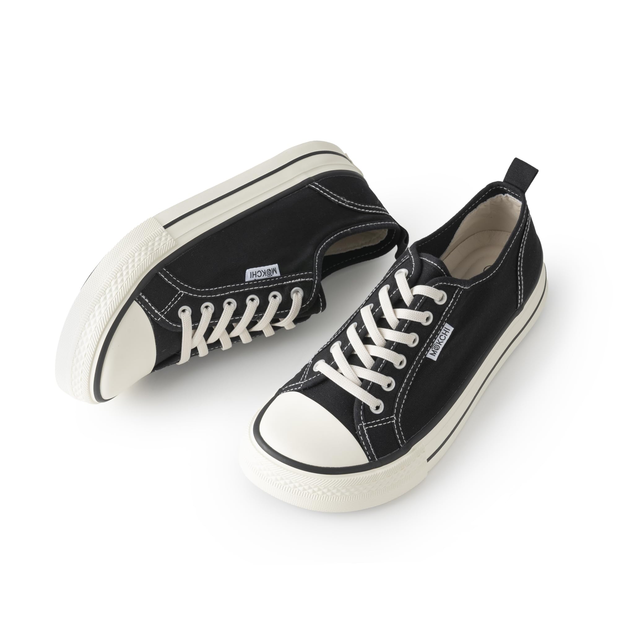 MOKCHI Barefoot Moda Mujer | Zapatillas Iniciación Uso Diario | Calzado Respetuoso Transicion | Toebox | Flexible (Negro, Sistema Tallas Calzado EU, Adulto, Mujer, Números, Ancho, 39)