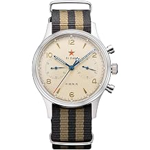 Sugess Seagull 1963 ST1901 Venus 40mm Chronograph Sapphire Lume Display Back 2 Straps, Beige