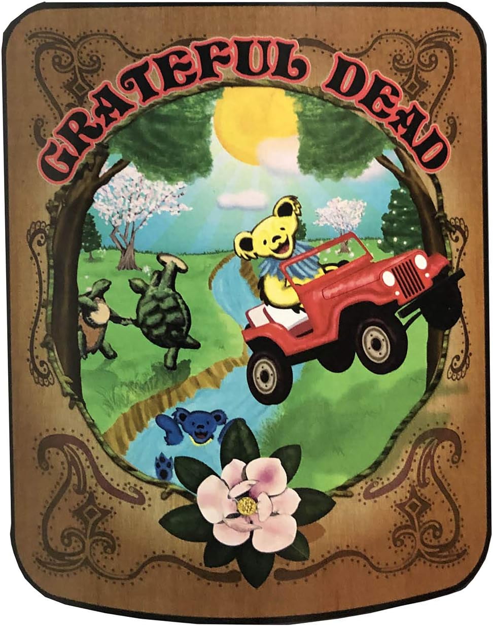 Grateful Dead Ramatex Cozy Fleece Throw Blanket 50x60 Inches - Sugar Magnolia Bear