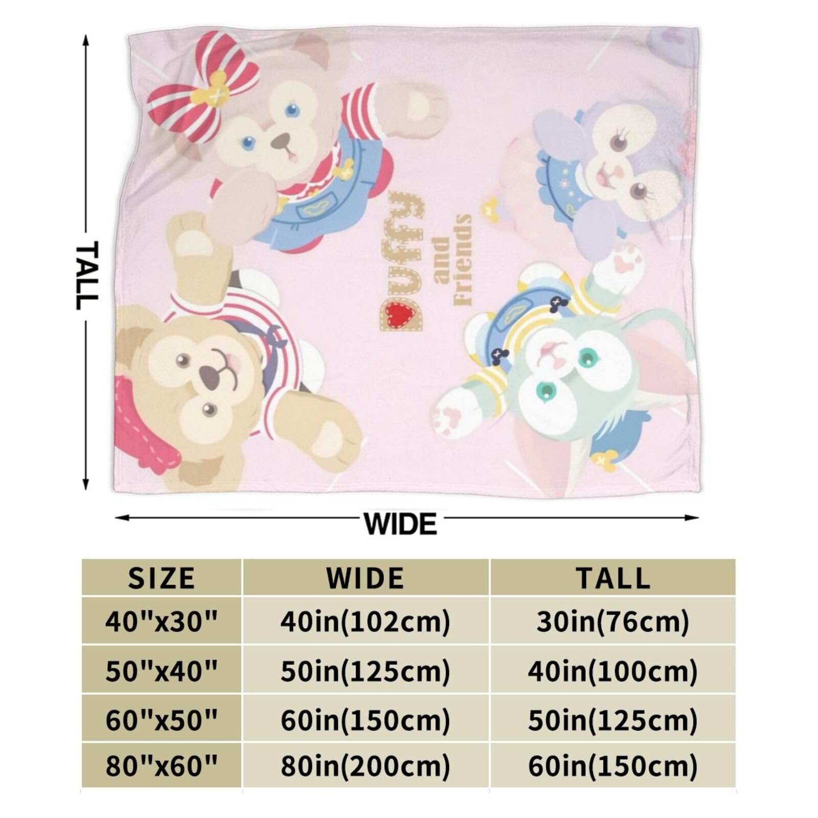 Amazon｜毛布 ダッフィー シェリーメイ ジェラトーニ アニメ ひざ掛け