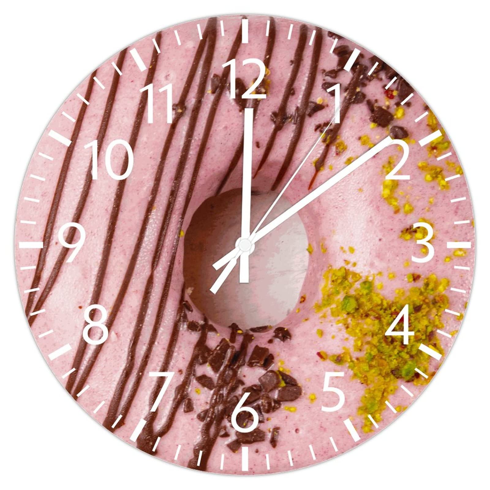 Grande horloge murale donut en PVC ronde de 30cm pour salle de classe