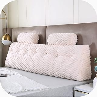 Gpround Wedge Headboard Pillows + 2 Head Roll Pillow Bed Wedge Pillow for Headboard Large Bolster for Bed Rest Reading Pillows Backrest Pillows for Sitting in Bed Backrest Positioning Support