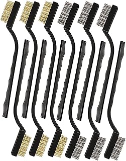 Brass Wire Brush Rust Remover, Small Wire Brush for Cleaning, Paint Stripper for Metal,