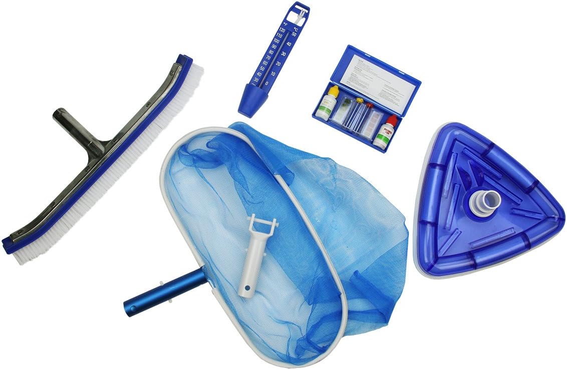 5-Piece Swimming Pool Cleaning and Water Testing Kit