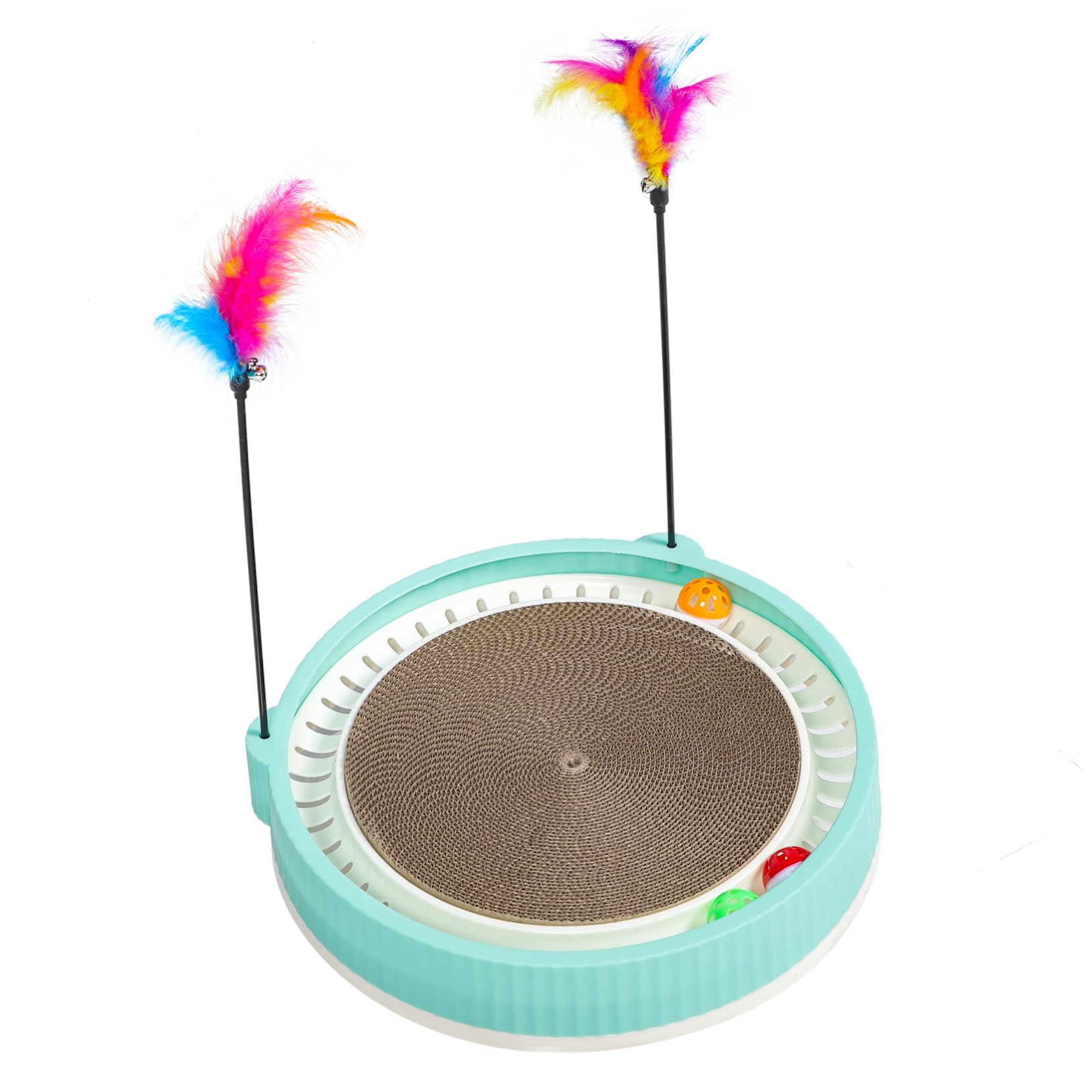 FRCOLOR Katzenkratzbaum Wave Interaktives Katzenspielzeug Indoor Katzenzubehör Kratzbaum Pfosten Set Grün