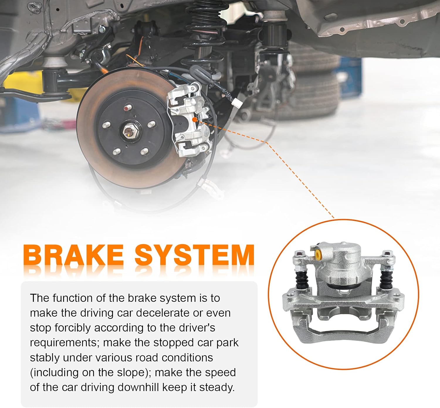 DRIVESTAR 19B3424 Right Rear Brake Caliper for Subaru Selected 2009 2010 2011 2012 2013 Forester/ 2008 2009 2010 2011 2012 2013 Impreza/ 2013 WRX