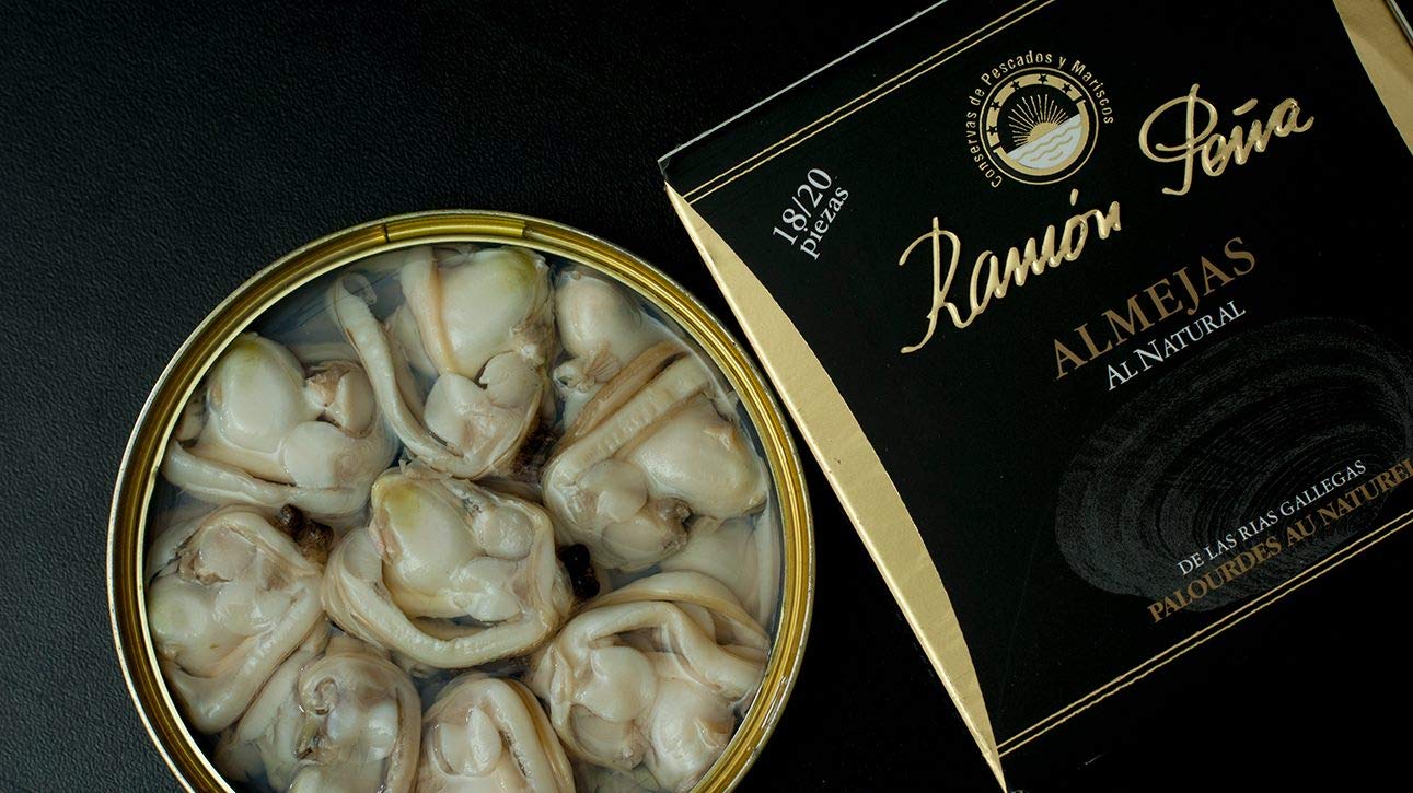 Ramon Pena Tinned Clams in Brine | 18/20 Clams Per Tin | 1 x 111g Can