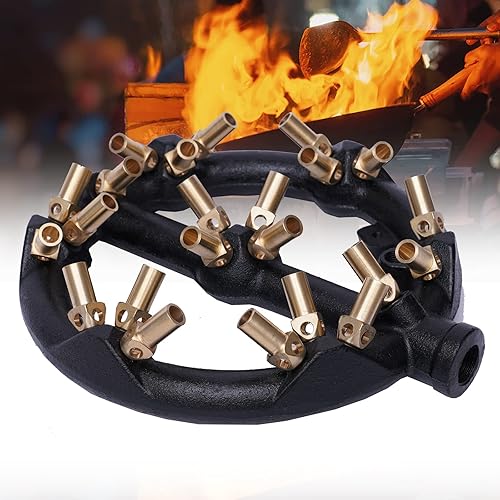 Miniatura 8 de TFCFL Quemador de chorro de 23 puntas, 126,500 BTUHR G12 Boquilla de forma redonda Jet Cuerpo de hierro fundido de gas natural con puntas de latón