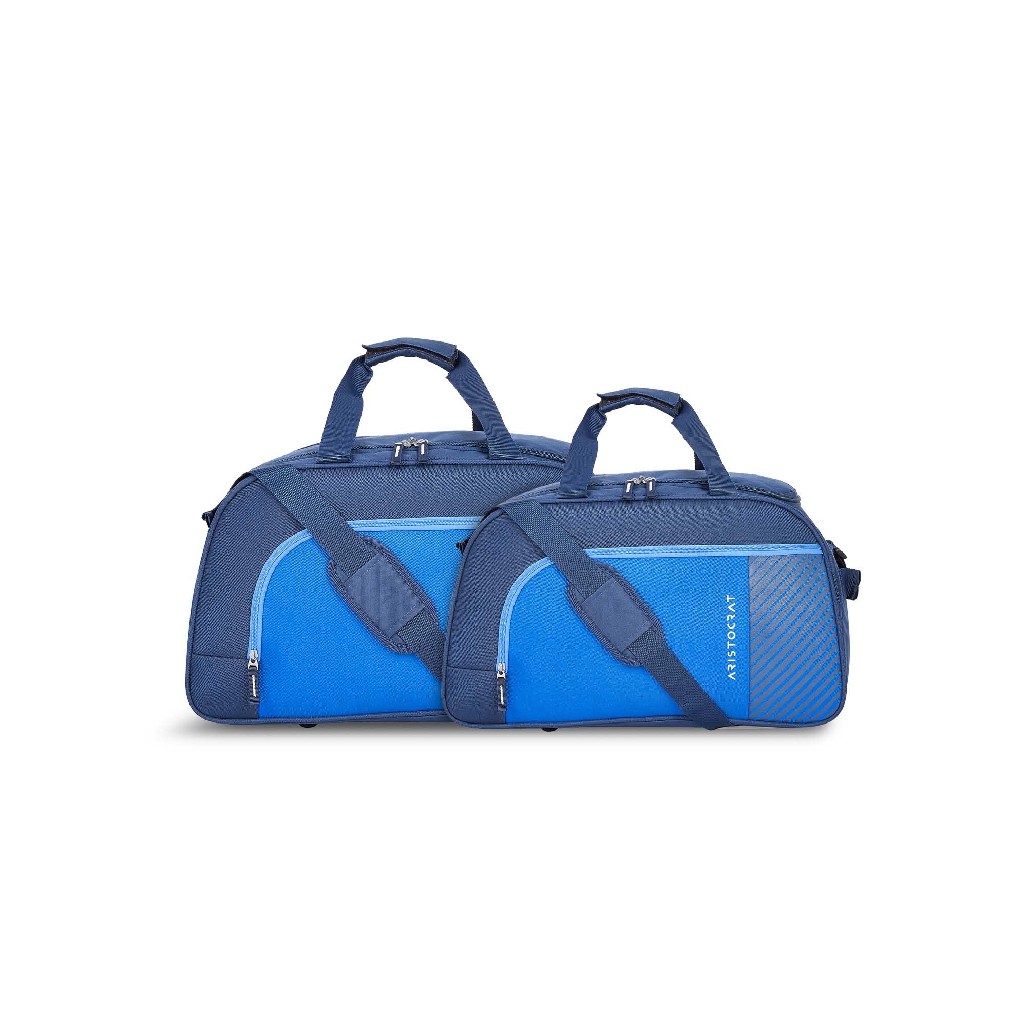 Polyester Solid Pattern Smash Dft (H) 54 + 64 Duffle Bag, (Blue, Custom), 64 x 31 x 34 Centimeters-image-37
