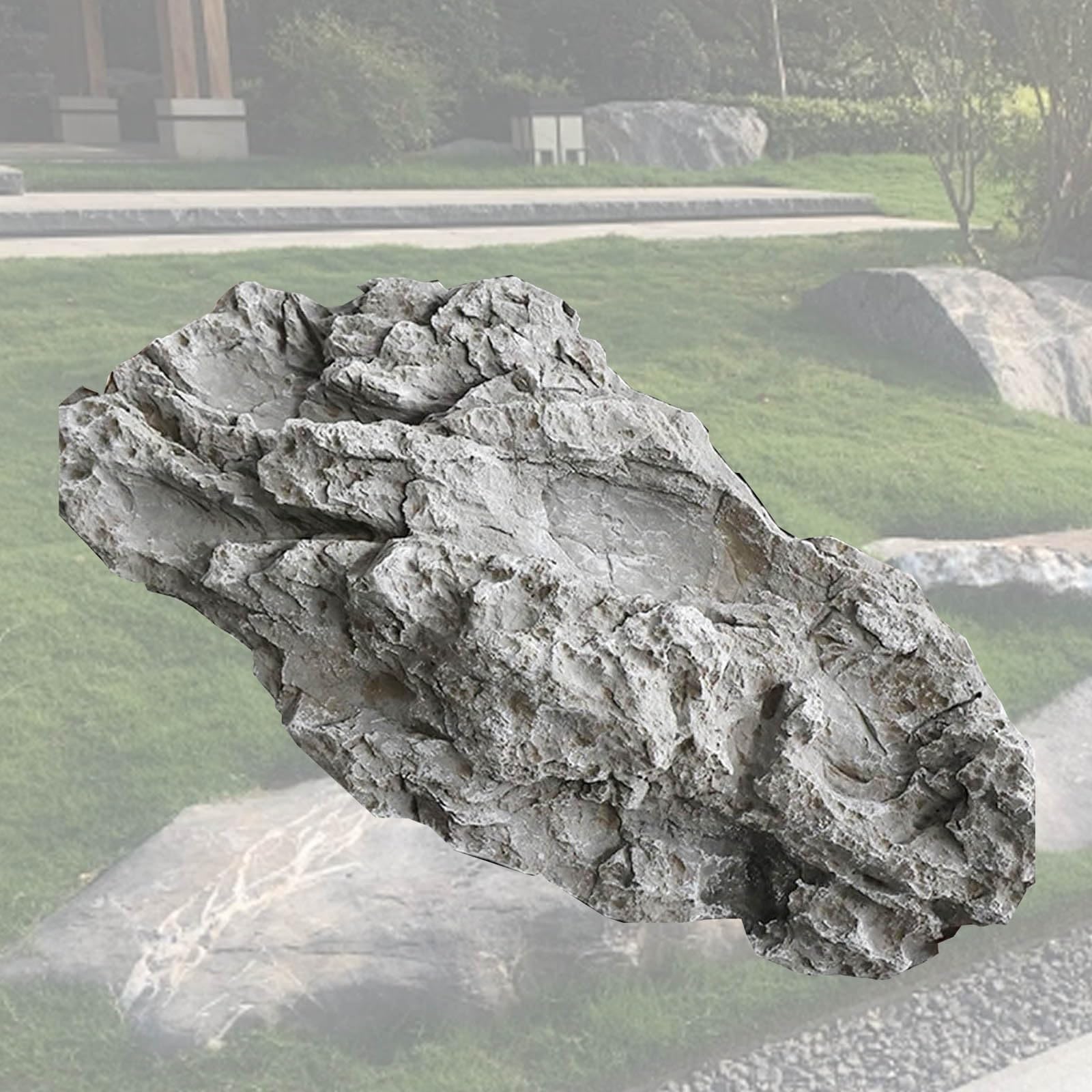 Rocas artificiales ocultadoras de jardín con textura realista de piedra decorativa exterior