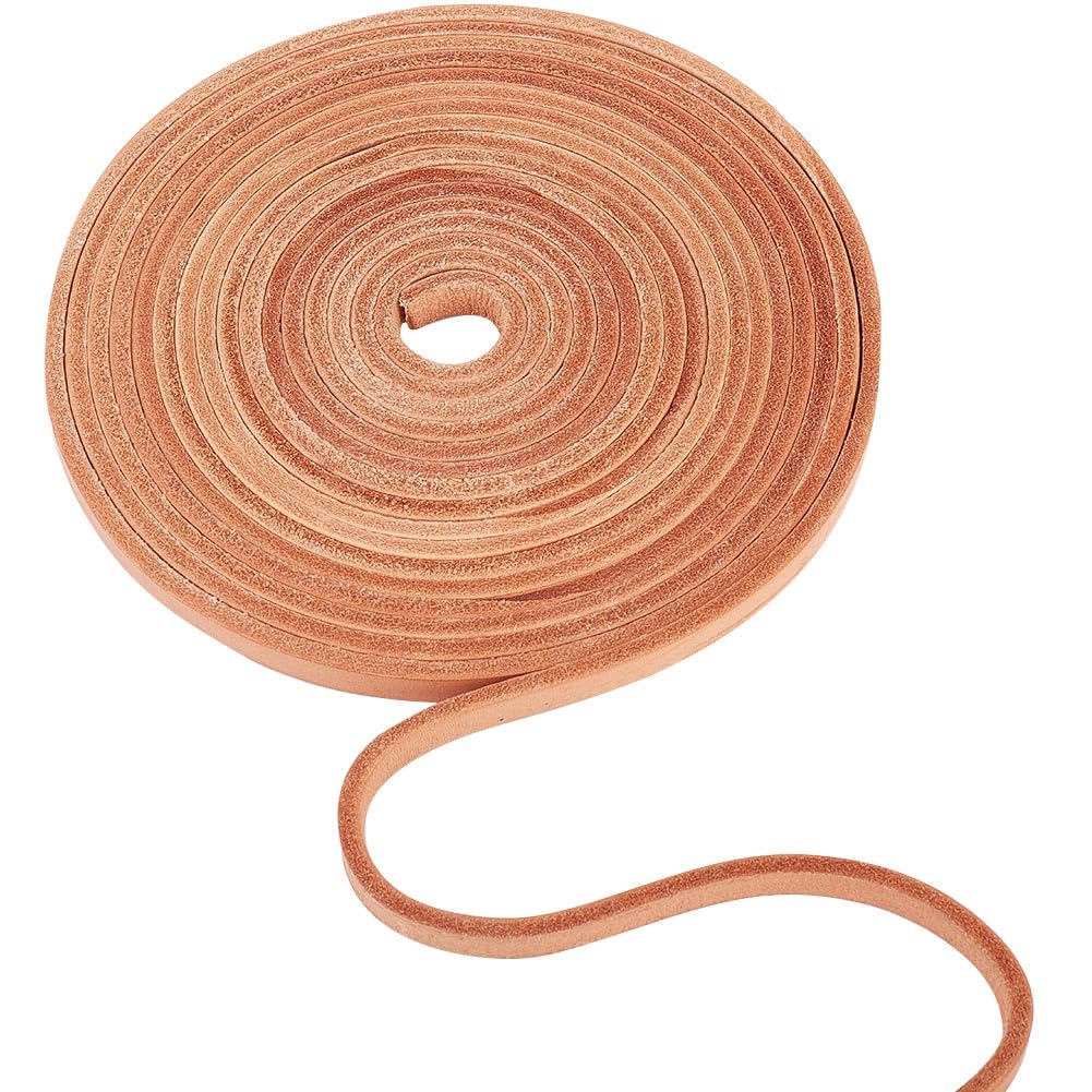 GORGECRAFT 5m x 5mm Flat Leather Cord