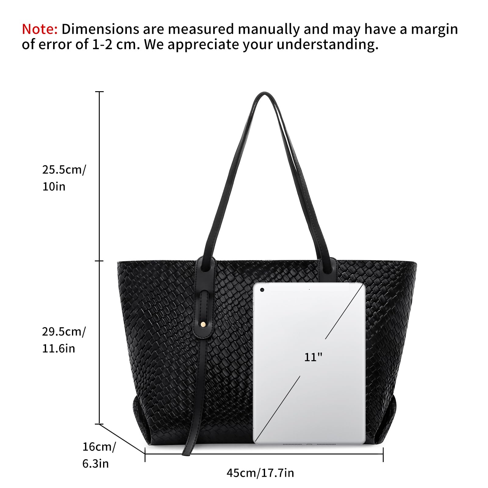 SENDEFN Borse Tote Donna, Borsa a Spalla Donna con Cerniera, Grandi Capacità Borse Shopper, Tote Bag Impermeabile in Pelle Vegana per Lavoro, Ufficio, Spesa, Scuola e Viaggio