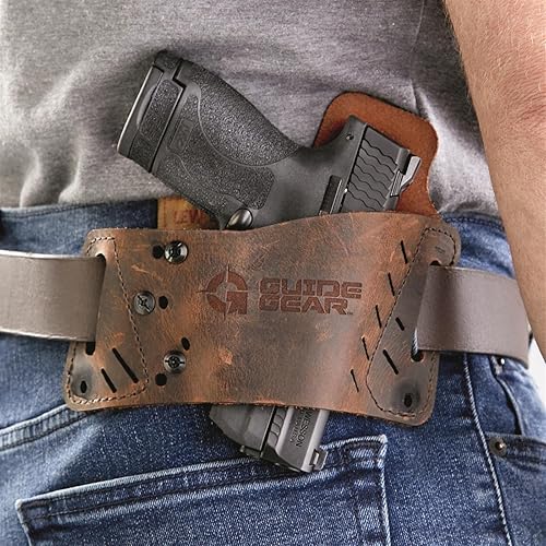 Miniatura 2 de Guide Gear Protector S3 IWBOWB - Funda de piel para cinturón con diseño de oeste, color marrón