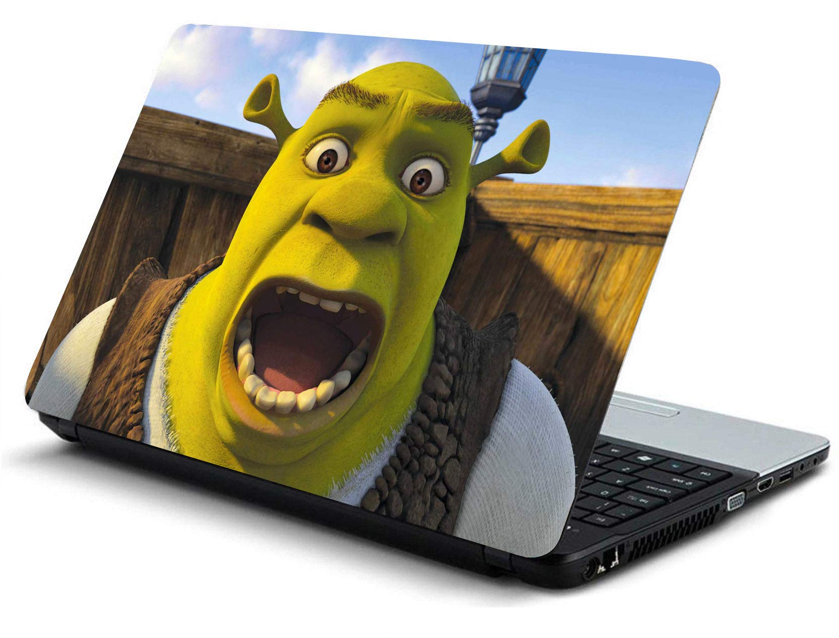 ISEE 360® Laptop Skin Cover Laminated Shrek Cartoon Stickers and Free Track pad Skin Girls Boys Kids Students Office Vinyl Printed Multicolored HD Quality Sticker 15 15.6 Inches (B08QMG5B54) Amazon Price History, Amazon Price Tracker