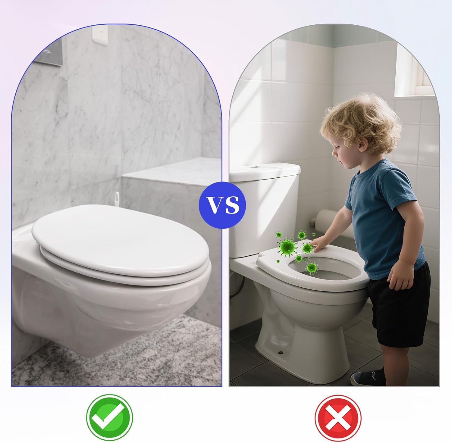 6Pcs Toilet Seat Lifter, Self Adhesive Toilet Lid Lift Tabs, Avoid Touching Lift Tools Seat Cover for Office Home Bathroom Hotel School